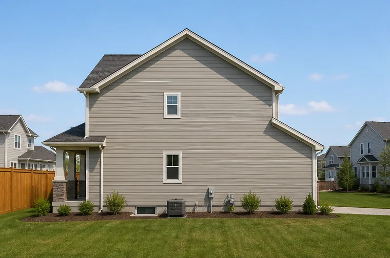 Clear left-side view of the same example house